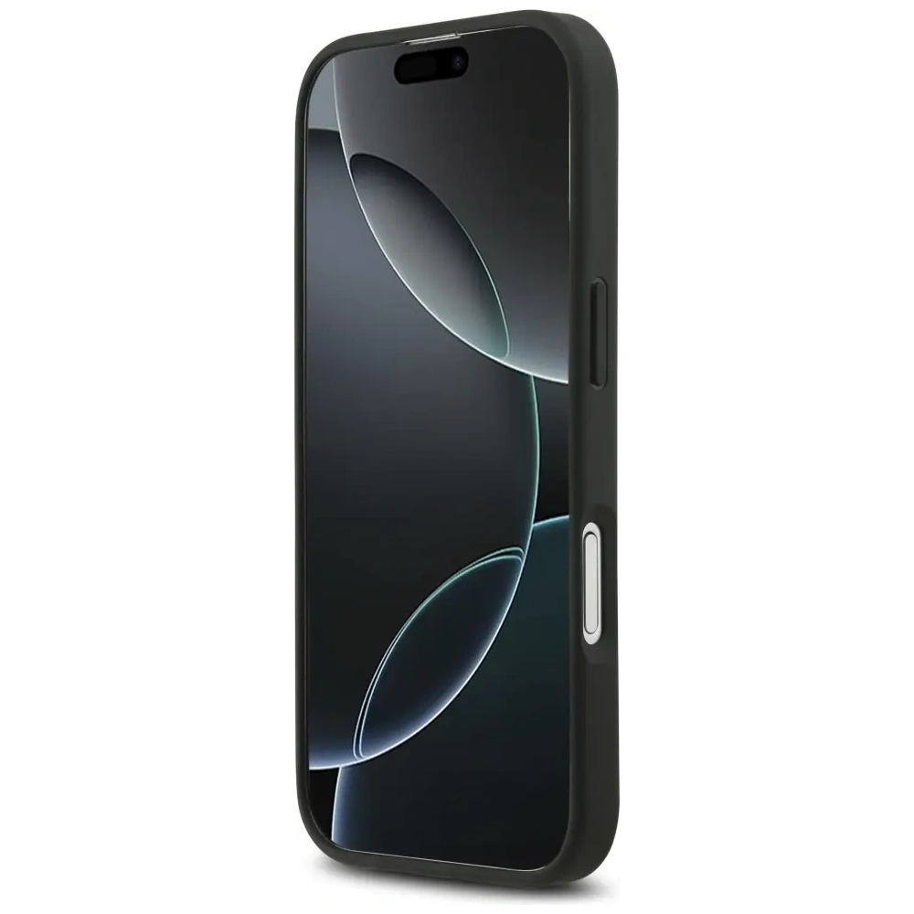 Etui Mercedes Leather Large Laurel Leave MagSafe do Apple iPhone 17 czarny