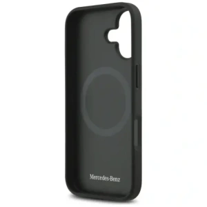 Etui Mercedes Leather Large Laurel Leave MagSafe do Apple iPhone 17 czarny