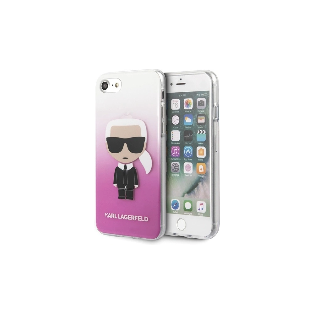 Hurtownia GSM - Etui Karl Lagerfeld KLHCI8TRDFKPI Apple iPhone SE 2022/SE 2020/8/7 růžový/pink Gradient Ikonik Karl - KLD307PNK - {ean13} - Hurt