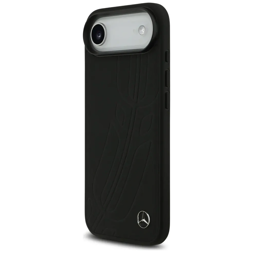 Etui Mercedes Leather Large Laurel Leave MagSafe do Apple iPhone Air czarny