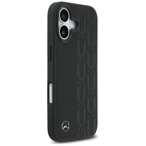 Etui Mercedes Leather Laurel Leaves MagSafe do Apple iPhone 17 czarny