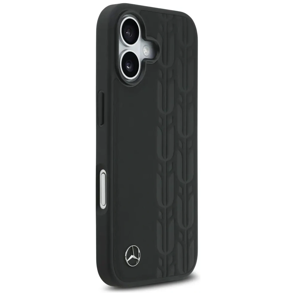 Etui Mercedes Leather Laurel Leaves MagSafe do Apple iPhone 17 czarny