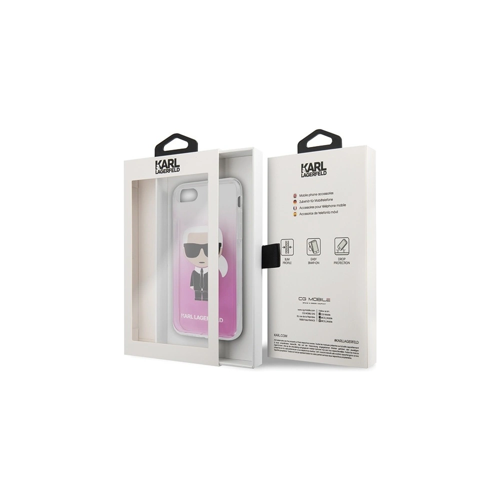 Hurtownia GSM - Etui Karl Lagerfeld KLHCI8TRDFKPI Apple iPhone SE 2022/SE 2020/8/7 růžový/pink Gradient Ikonik Karl - KLD307PNK - {ean13} - Hurt
