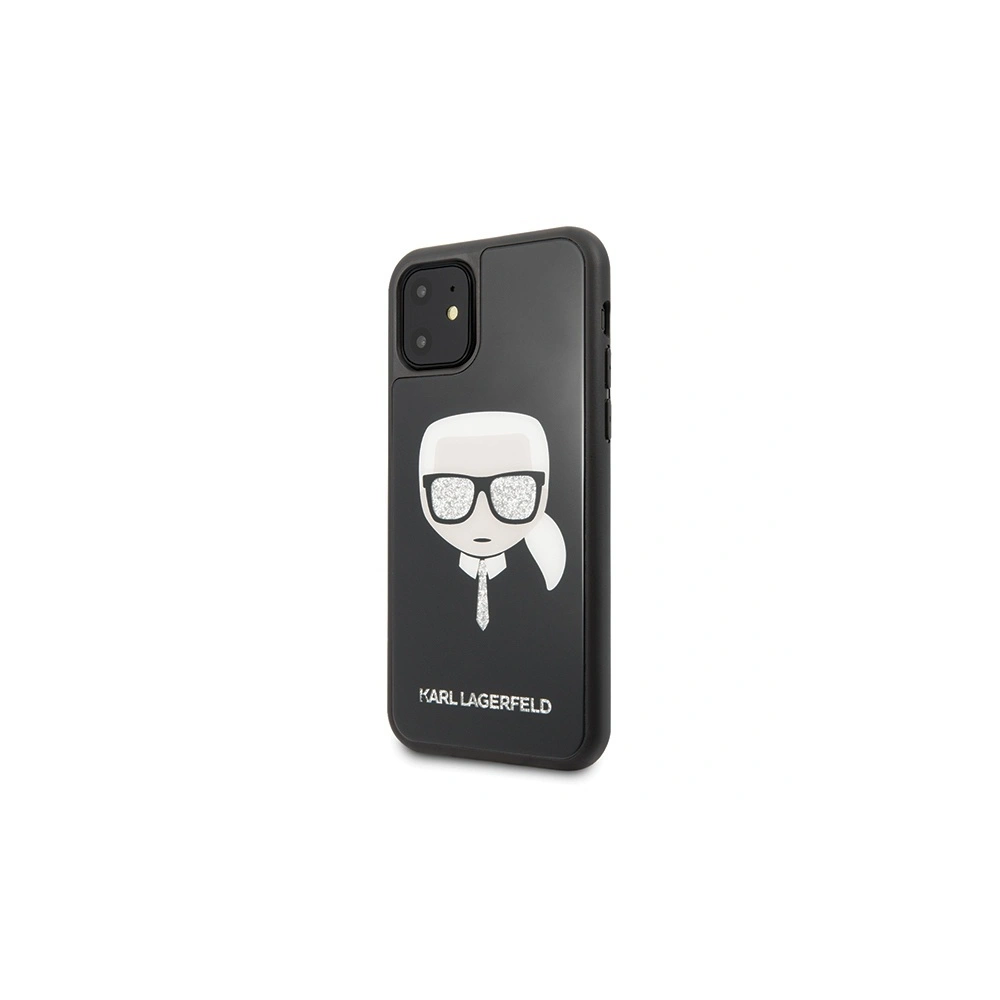 Hurtownia GSM - Etui Karl Lagerfeld KLHCN61DLHBK Apple iPhone 11 černý/black Iconic Glitter Karl`s Head - KLD308BLK - {ean13} - Hurt