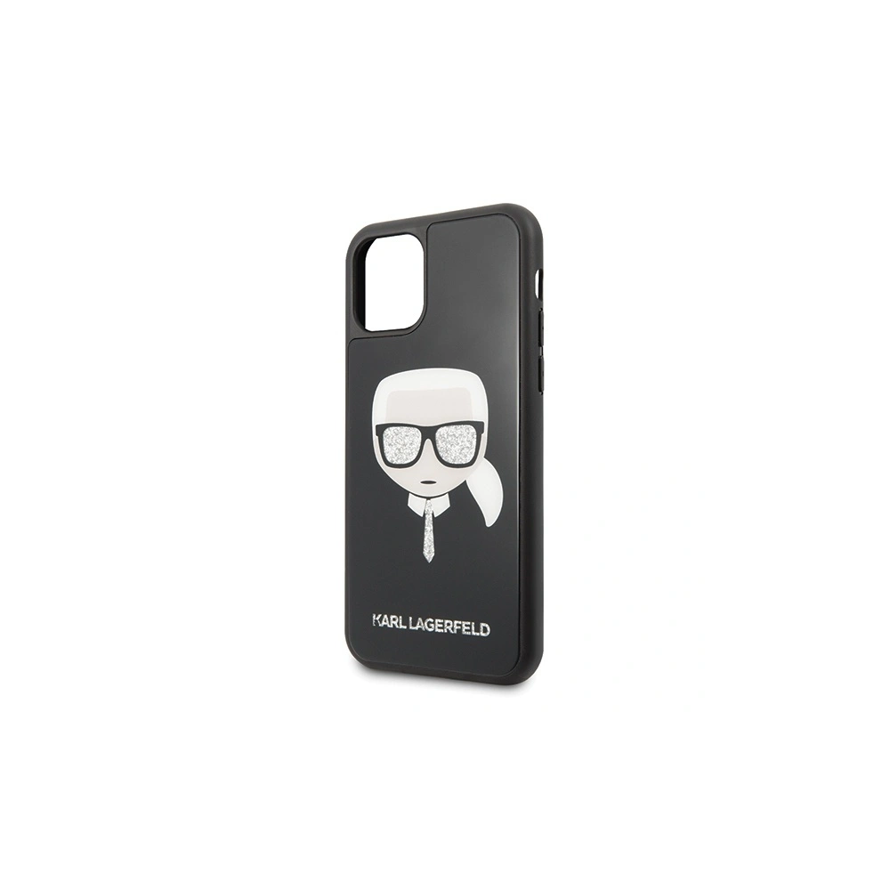 Wholesale Karl Lagerfeld KLHCN61DLHBK Apple iPhone 11 black Iconic Glitter Karl`s Head - KLD308BLK - {ean13} - Hurt