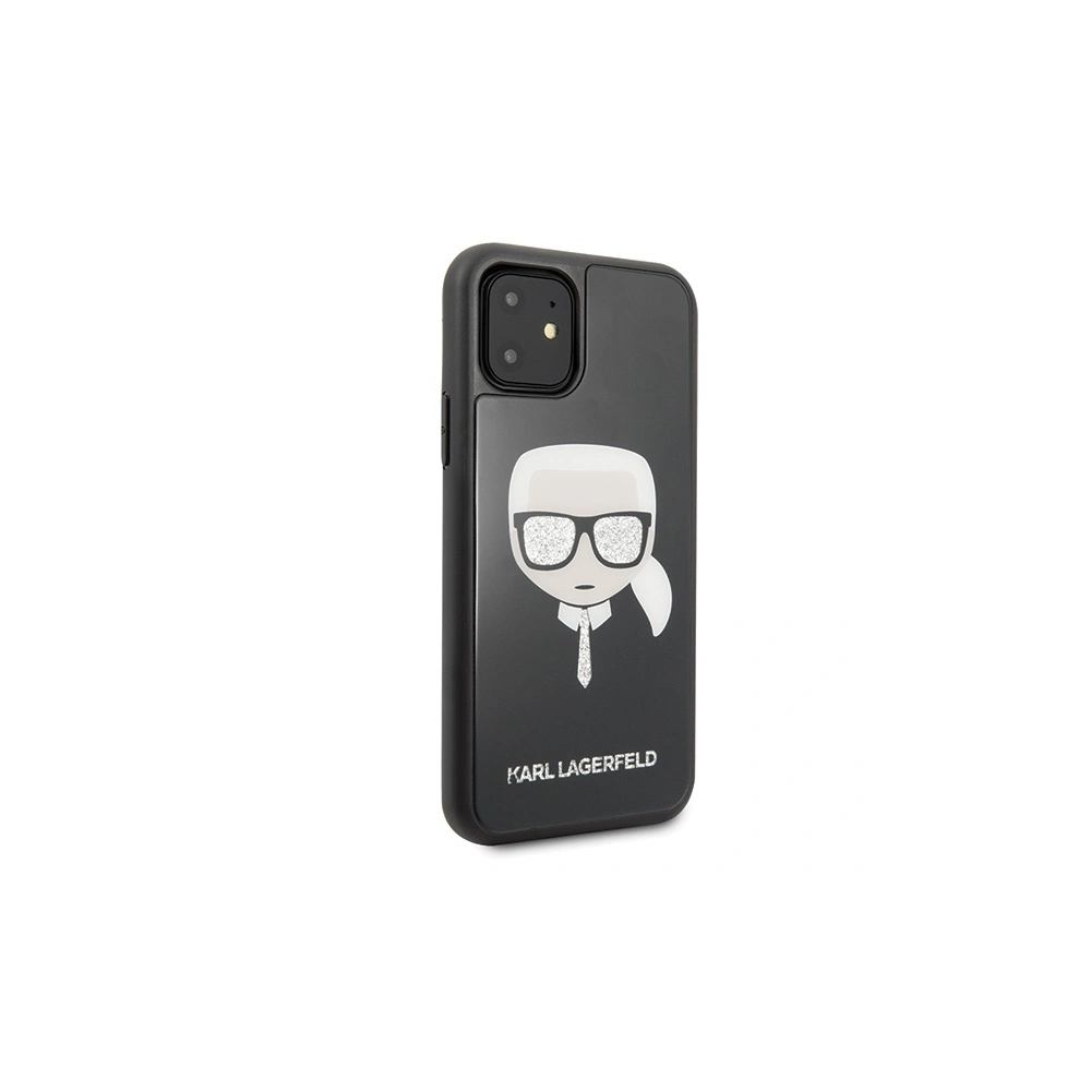 Hurtownia GSM - Etui Karl Lagerfeld KLHCN61DLHBK Apple iPhone 11 černý/black Iconic Glitter Karl`s Head - KLD308BLK - {ean13} - Hurt