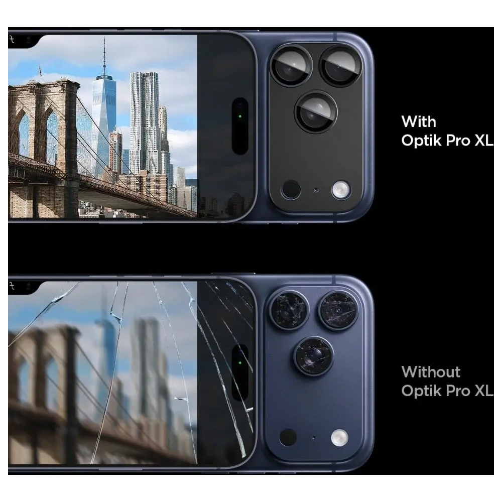 Osłona aparatu Spigen Optik Pro XL Glas.tr ez Fit Camera Protector do Apple iPhone 17 Pro Black