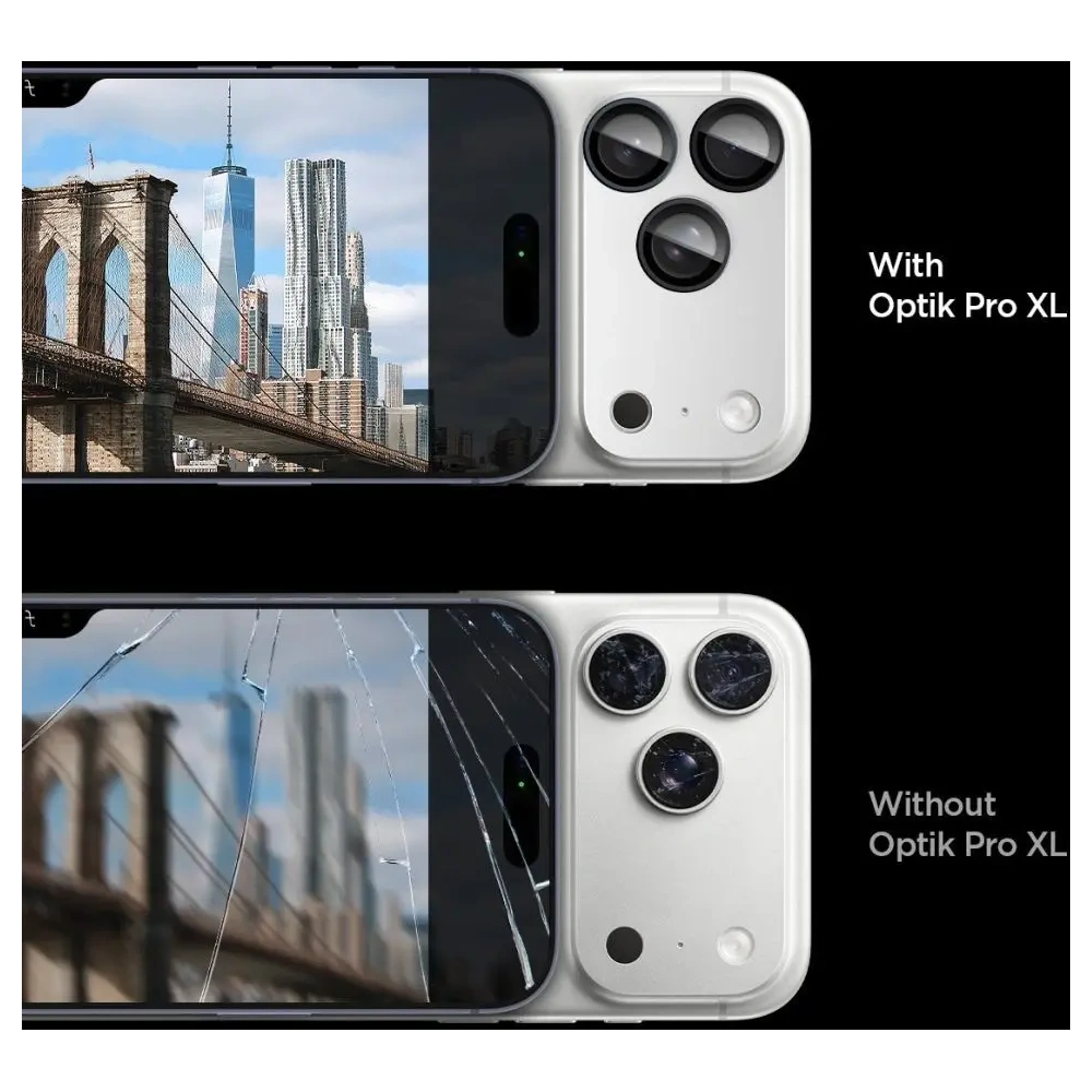 Osłona aparatu Spigen Optik Pro XL Glas.tr ez Fit Camera Protector do Apple iPhone 17 Pro Max Silver