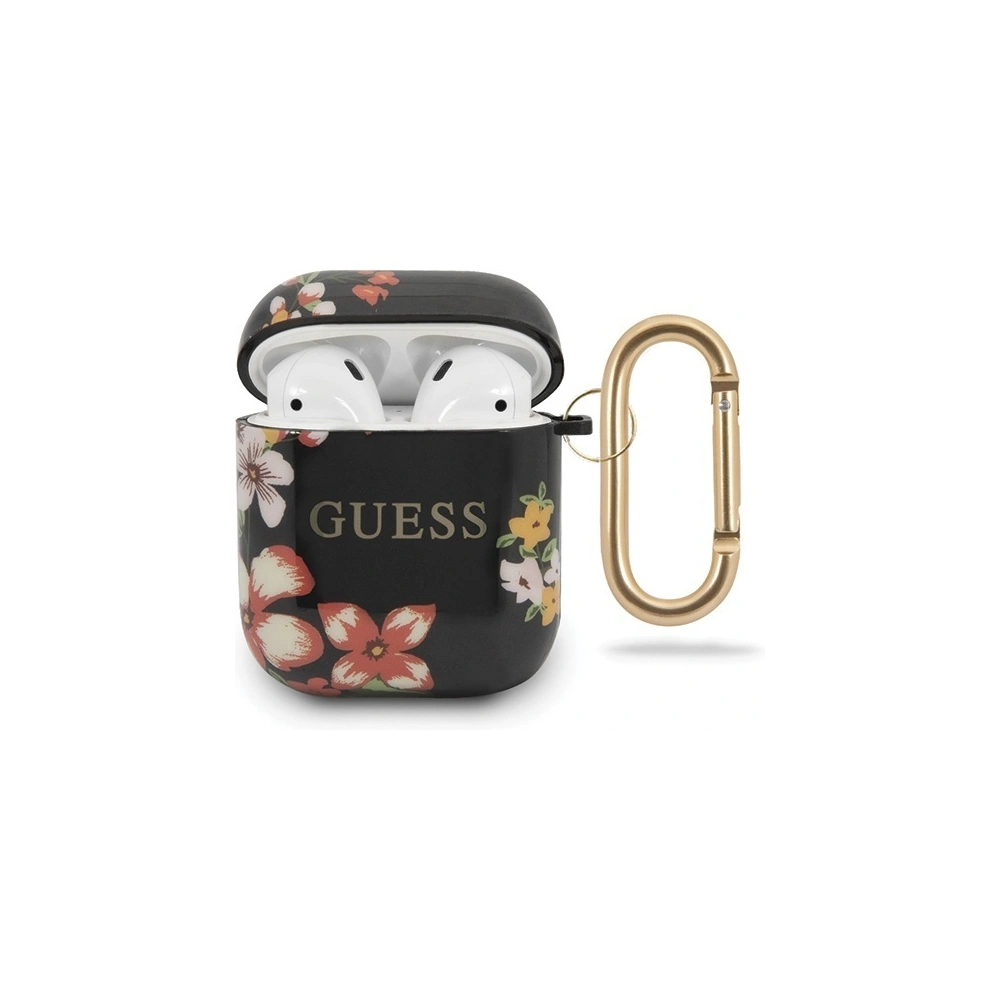 Hurtownia GSM - Etui Guess GUACA2TPUBKFL04 Apple AirPods kryt černý/black N.4 Flower Collection - GUE552BLK - {ean13} - Hurt