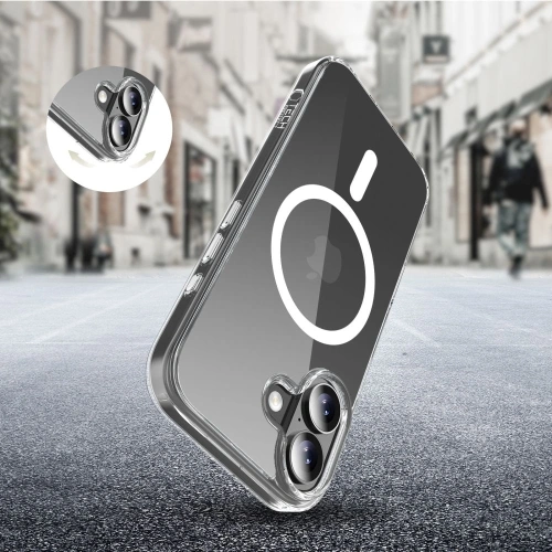 Etui Tech-Protect Flexair Hybrid CC MagSafe do Apple iPhone 17 Clear
