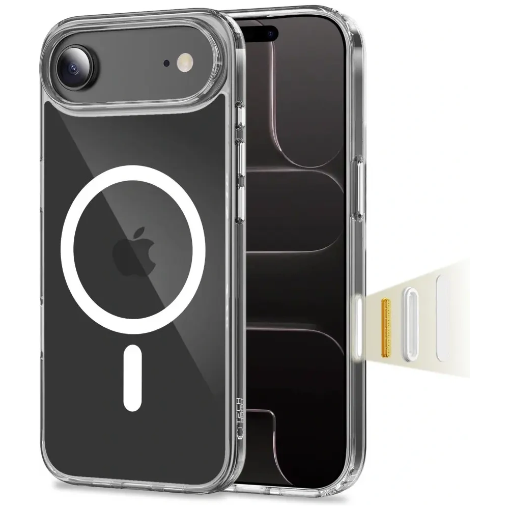 Etui Tech-Protect Flexair Hybrid CC MagSafe do Apple iPhone Air Clear