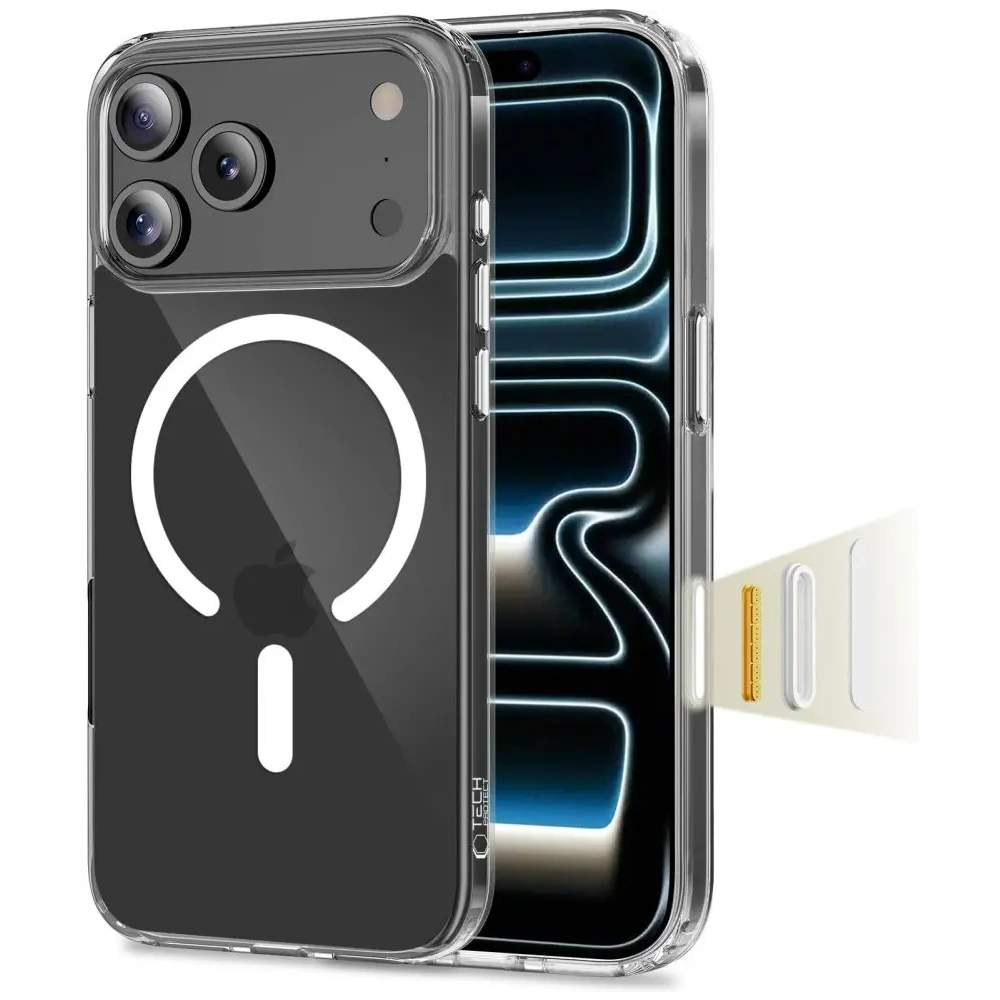 Etui Tech-Protect Flexair Hybrid CC MagSafe do Apple iPhone 17 Pro Max Clear