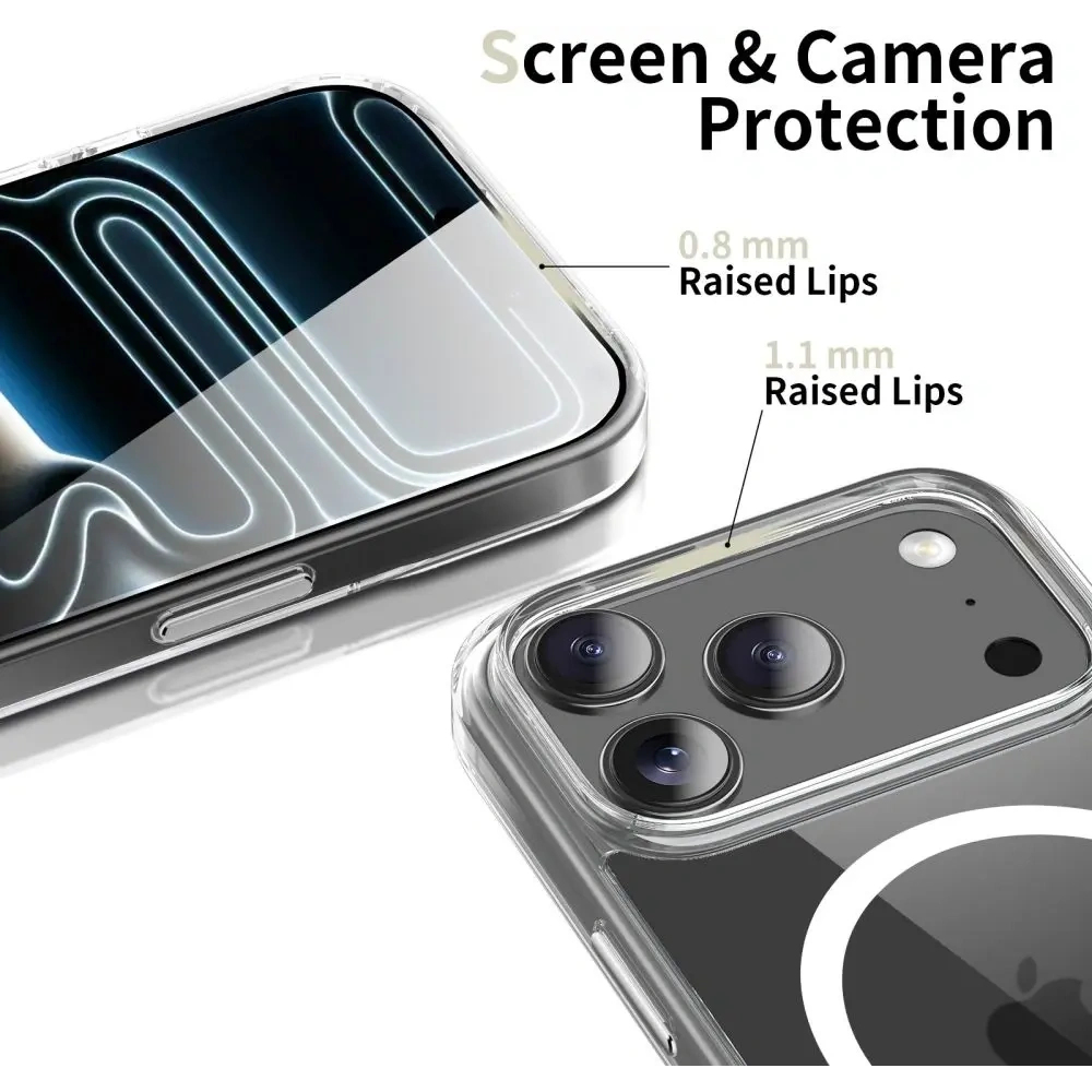 Etui Tech-Protect Flexair Hybrid CC MagSafe do Apple iPhone 17 Pro Max Clear