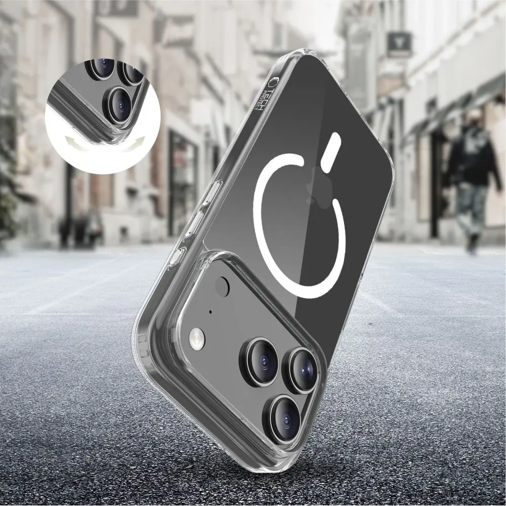 Etui Tech-Protect Flexair Hybrid CC MagSafe do Apple iPhone 17 Pro Max Clear