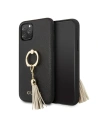 Etui Guess GUHCN58RSSABK Apple iPhone 11 Pro černý/black hard case Saffiano s kroužkovým stojanem
