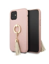 Etui Guess GUHCN61RSSARG Apple iPhone 11 rosa/pink Hartschale Saffiano mit Ringständer