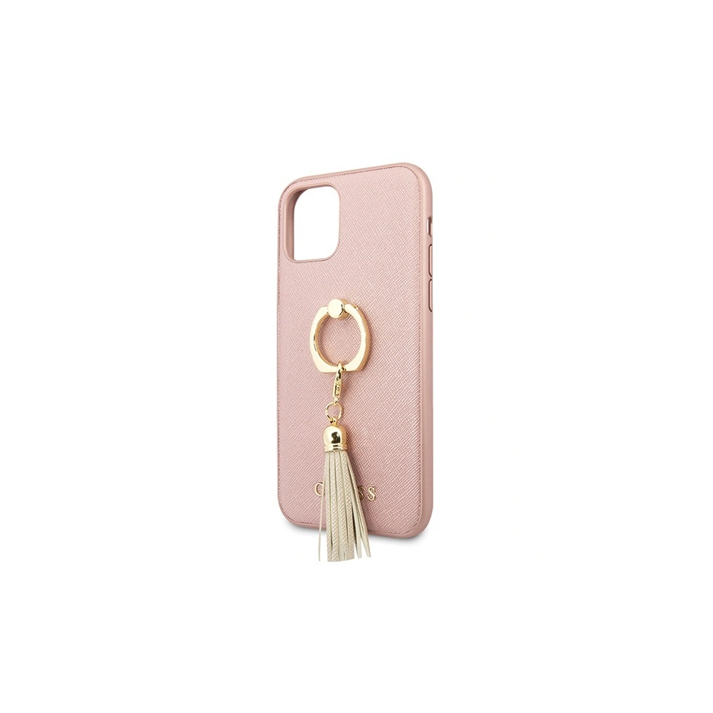 Hurtownia GSM - Etui Guess GUHCN61RSSARG Apple iPhone 11 rozie/pink hard case Saffiano cu suport pentru inel - GUE559PNK - {ean13} - Hurt