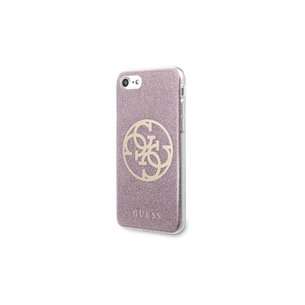 Hurtownia GSM - Etui Guess GUHCI8PCUGLPI Apple iPhone SE 2022/SE 2020/8/7 różowy/pink hard case Glitter 4G Circle Logo - GUE561PNK - {ean13} - Hurt
