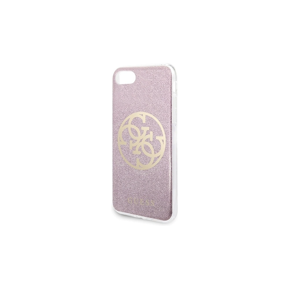 Hurtownia GSM - Etui Guess GUHCI8PCUGLPI Apple iPhone SE 2022/SE 2020/8/7 różowy/pink hard case Glitter 4G Circle Logo - GUE561PNK - {ean13} - Hurt