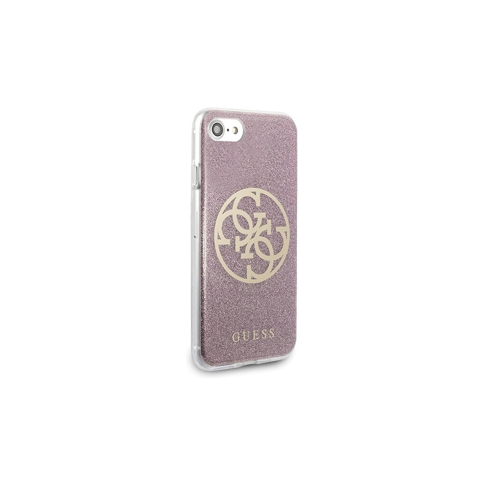 Hurtownia GSM - Etui Guess GUHCI8PCUGLPI Apple iPhone SE 2022/SE 2020/8/7 różowy/pink hard case Glitter 4G Circle Logo - GUE561PNK - {ean13} - Hurt