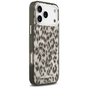 Etui Karl Lagerfeld IML Leopard Pattern MagSafe do Apple iPhone 17 Pro Max brązowy