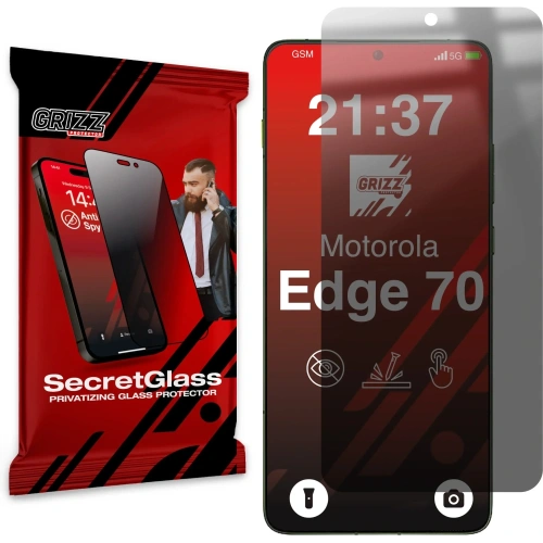Matowe szkło prywatyzujące GrizzGlass SecretGlass do Motorola Edge 70