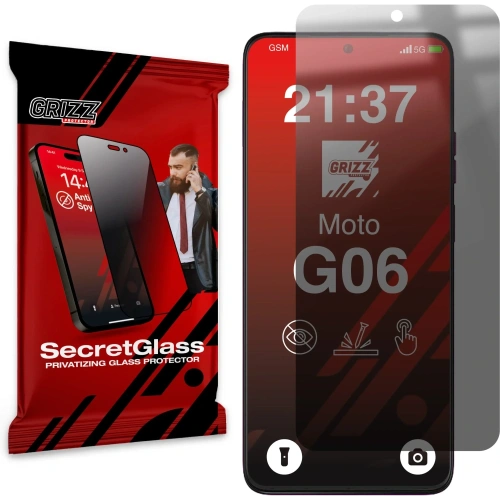 Matowe szkło prywatyzujące GrizzGlass SecretGlass do Motorola Moto G06
