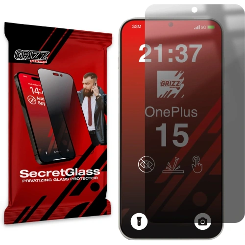 Matowe szkło prywatyzujące GrizzGlass SecretGlass do OnePlus 15