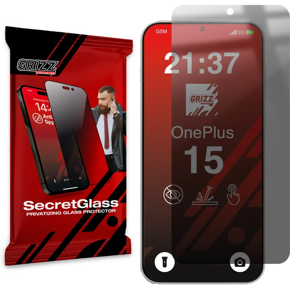 Matowe szkło prywatyzujące GrizzGlass SecretGlass do OnePlus 15