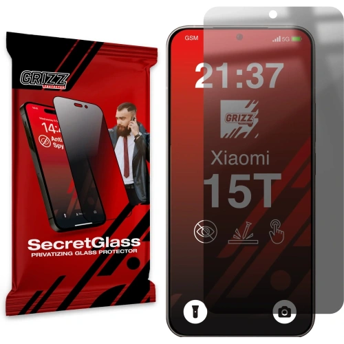 Matowe szkło prywatyzujące GrizzGlass SecretGlass do Xiaomi 15T
