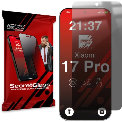 Matowe szkło prywatyzujące GrizzGlass SecretGlass do Xiaomi 17 Pro