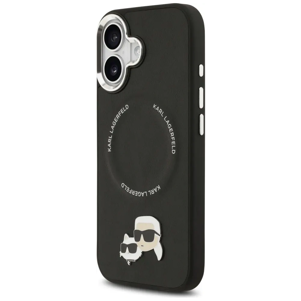 Etui Karl Lagerfeld Karl & Choupette Pins MagSafe do Apple iPhone 17 czarny
