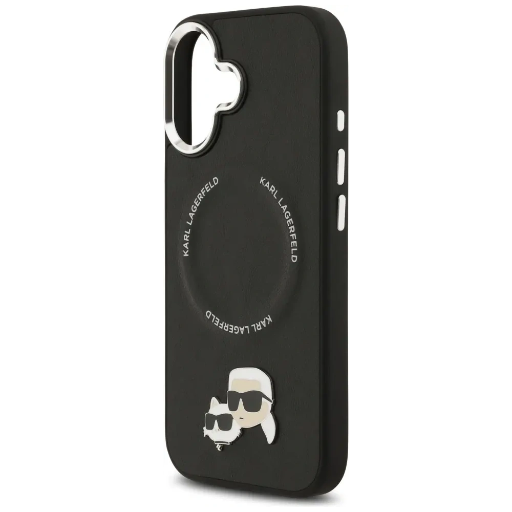 Etui Karl Lagerfeld Karl & Choupette Pins MagSafe do Apple iPhone 17 czarny