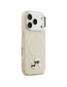 Etui Karl Lagerfeld Karl & Choupette Pins MagSafe do Apple iPhone 17 Pro beżowy