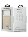Etui Karl Lagerfeld Karl & Choupette Pins MagSafe do Apple iPhone 17 Pro beżowy