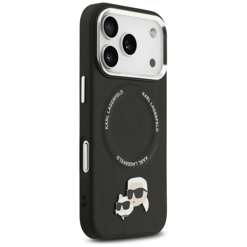 Etui Karl Lagerfeld Karl & Choupette Pins MagSafe do Apple iPhone 17 Pro czarny