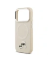 Etui Karl Lagerfeld Karl & Choupette Pins MagSafe do Apple iPhone 17 Pro Max beżowy