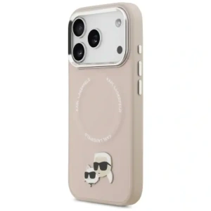 Etui Karl Lagerfeld Karl & Choupette Pins MagSafe do Apple iPhone 17 Pro Max różowy