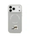 Etui Karl Lagerfeld Karl & Choupette Pins MagSafe do Apple iPhone 17 Pro Max szary