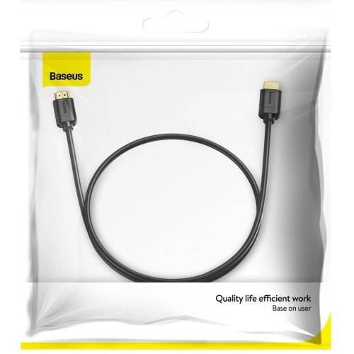 Kabel HDMI 2.0 Baseus, 4K 60Hz, 3D, HDR, 18Gbps, 1m (czarny)