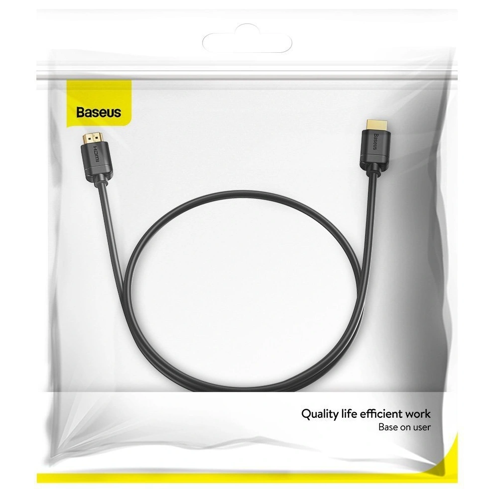 Hurtownia GSM - Kabel HDMI 2.0 Baseus, 4K 60Hz, 3D, HDR, 18Gbps, 1m (černý) - BSU1617BLK - {ean13} - Hurt