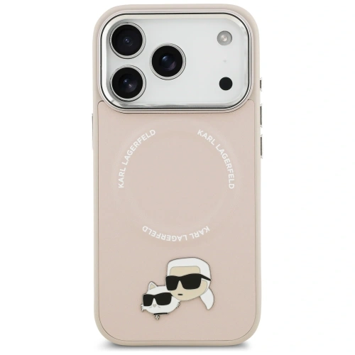 Etui Karl Lagerfeld Karl & Choupette Pins MagSafe do Apple iPhone 17 Pro różowy