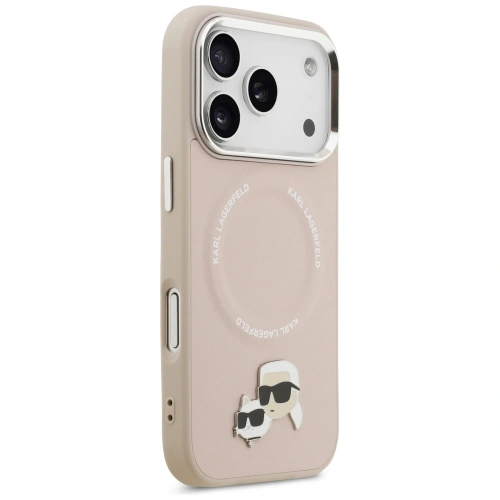 Etui Karl Lagerfeld Karl & Choupette Pins MagSafe do Apple iPhone 17 Pro różowy