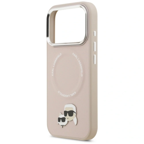 Etui Karl Lagerfeld Karl & Choupette Pins MagSafe do Apple iPhone 17 Pro różowy