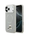 Etui Karl Lagerfeld Karl & Choupette Pins MagSafe do Apple iPhone 17 Pro szary
