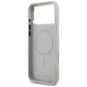 Etui Karl Lagerfeld Karl & Choupette Pins MagSafe do Apple iPhone 17 Pro szary