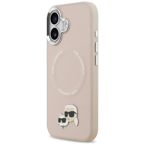 Etui Karl Lagerfeld Karl & Choupette Pins MagSafe do Apple iPhone 17 różowy