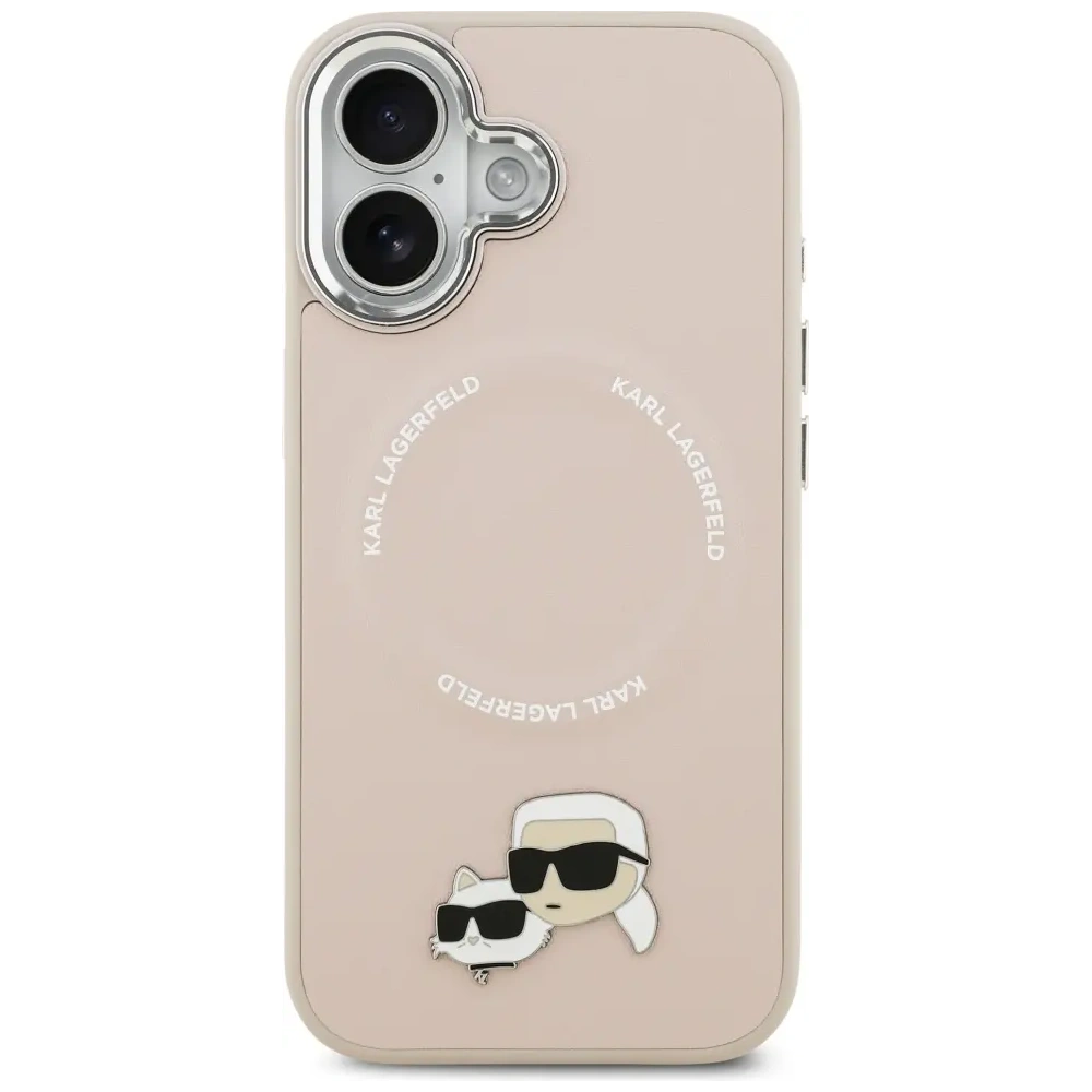 Etui Karl Lagerfeld Karl & Choupette Pins MagSafe do Apple iPhone 17 różowy