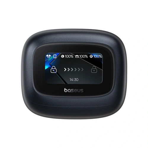 Bezprzewodowe słuchawki dokanałowe Baseus Bowie M2s Ultra TWS z interaktywnym ekranem czarne