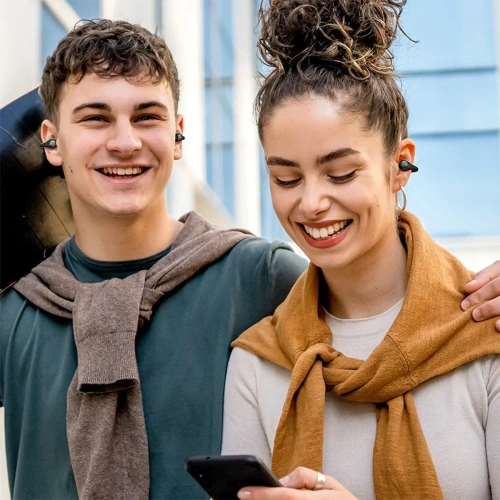 Bezprzewodowe słuchawki Baseus Bass 15 Clip OWS + kabel Baseus Simple USB-C 3A 30cm czarne